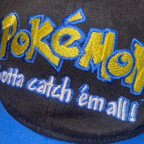 Vintage Pokémon hat! Boy/teens can wear. Velcro strap. Awesome embroidery
